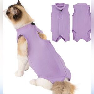 Cat Recovery Bodysuit | Purple | Small